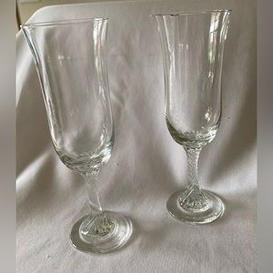 Chambord Liqueur Royale de France Elegant Crystal Champagne Glass Gorgeous Read